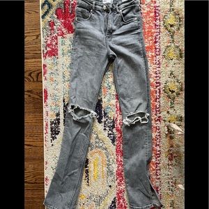 Grey straight leg jeans